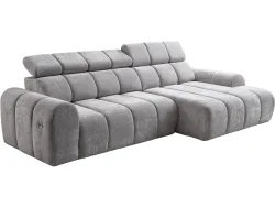 Ecksofa JUST 4 YOU CORFU Polyester grau