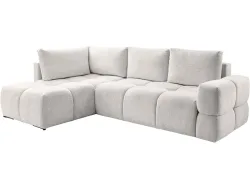 Ecksofa TAREMI Polyester cremeweiss