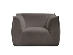 Sessel BOBOCHIC GIORGIA Boucle-Stoff rotbraun