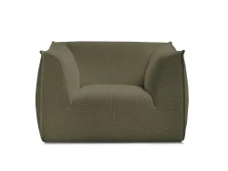 Sessel BOBOCHIC GIORGIA Boucle-Stoff grün