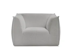 Sessel BOBOCHIC GIORGIA Boucle-Stoff hellgrau