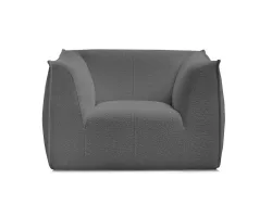 Sessel BOBOCHIC GIORGIA Boucle-Stoff dunkelgrau
