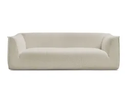 3er Sofa BOBOCHIC GIORGIA Boucle-Stoff beige