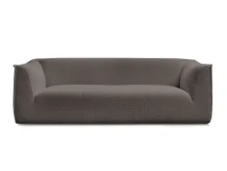 3er Sofa BOBOCHIC GIORGIA Boucle-Stoff rotbraun