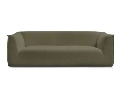 3er Sofa BOBOCHIC GIORGIA Boucle-Stoff grün