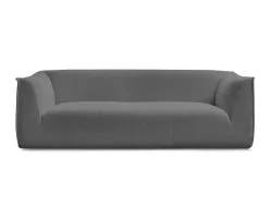 3er Sofa BOBOCHIC GIORGIA Boucle-Stoff dunkelgrau