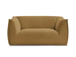 2er Sofa BOBOCHIC GIORGIA Cord-Stoff gelb