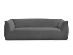 3er Sofa BOBOCHIC GIORGIA Cord-Stoff dunkelgrau