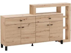 Kommode SARK 4 Türen 2 Schubladen 35x183x100.5cm artisan eiche melamin