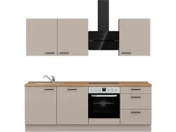 Komplette Küche MODUSET EASYTOUCH PREMIUM Sand ultramatt 60x240cm