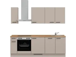 Komplette Küche MODUSET EASYTOUCH CLASSIC Sand ultramatt 60x240cm