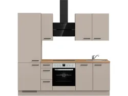 Komplette Küche MODUSET EASYTOUCH PREMIUM Sand ultramatt 60x240cm