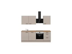 Komplette Küche mit Elektrogeräten MODUSET EASYTOUCH PREMIUM Sand ultramatt 60x240cm