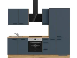 Komplette Küche MODUSET EASYTOUCH PREMIUM Fjordblau 60x270cm
