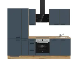Komplette Küche MODUSET EASYTOUCH PREMIUM Fjordblau 60x270cm