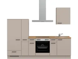 Komplette Küche mit Elektrogeräten MODUSET EASYTOUCH CLASSIC Sand ultramatt 60x270cm