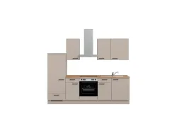 Komplette Küche mit Elektrogeräten MODUSET EASYTOUCH CLASSIC Sand ultramatt 60x270cm