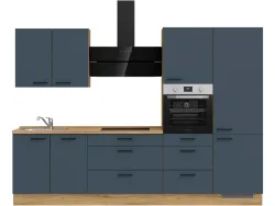 Komplette Küche MODUSET EASYTOUCH PREMIUM Fjordblau 60x300cm