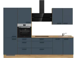 Komplette Küche MODUSET EASYTOUCH PREMIUM Fjordblau 60x300cm