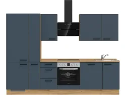 Komplette Küche MODUSET EASYTOUCH PREMIUM Fjordblau 60x300cm