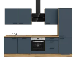 Komplette Küche MODUSET EASYTOUCH PREMIUM Fjordblau 60x300cm