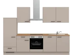 Komplette Küche MODUSET EASYTOUCH CLASSIC Sand ultramatt 60x300cm