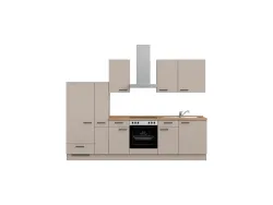 Komplette Küche mit Elektrogeräten MODUSET EASYTOUCH CLASSIC Sand ultramatt 60x300cm