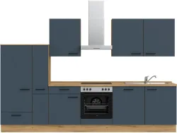 Komplette Küche MODUSET EASYTOUCH CLASSIC Fjordblau 60x330cm
