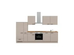 Komplette Küche mit Elektrogeräten MODUSET EASYTOUCH CLASSIC Sand ultramatt 60x330cm