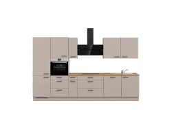 Komplette Küche mit Elektrogeräten MODUSET EASYTOUCH PREMIUM Sand ultramatt 60x360cm