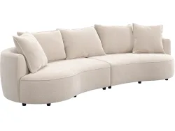 3er Sofa SANA Stoff beige