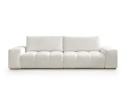 3er Sofa BOBOCHIC ANAKIN Stoff mit Textur weiss