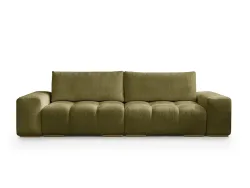 3er Sofa BOBOCHIC ANAKIN Stoff mit Textur grün