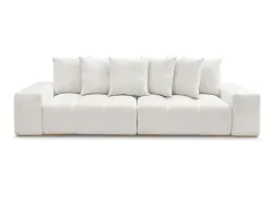 3er Sofa BOBOCHIC ANAKIN Stoff mit Textur weiss
