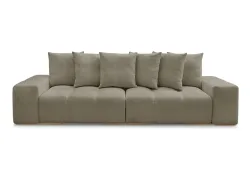 3er Sofa BOBOCHIC ANAKIN Stoff mit Textur taupe