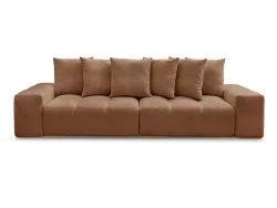 3er Sofa BOBOCHIC ANAKIN Stoff mit Textur orange
