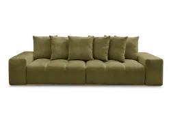 3er Sofa BOBOCHIC ANAKIN Stoff mit Textur grün