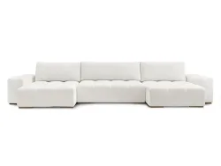 Wohnlandschaft BOBOCHIC ANAKIN Stoff mit Textur weiss