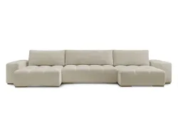 Wohnlandschaft BOBOCHIC ANAKIN Stoff mit Textur beige