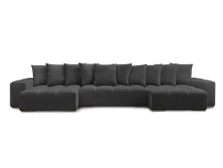 Wohnlandschaft BOBOCHIC ANAKIN Stoff mit Textur schwarz