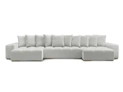 Wohnlandschaft BOBOCHIC ANAKIN Stoff mit Textur hellgrau