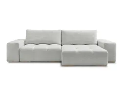 Ecksofa BOBOCHIC ANAKIN Stoff mit Textur hellgrau