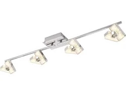 4 Spots LED LEO 9.5cm 24W silver