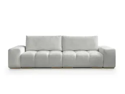 3er Sofa BOBOCHIC ANAKIN Stoff mit Textur hellgrau