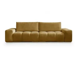 3er Sofa BOBOCHIC ANAKIN Stoff mit Textur gelb