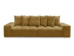 3er Sofa BOBOCHIC ANAKIN Stoff mit Textur gelb