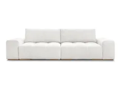 3er Sofa BOBOCHIC ANAKIN Boucle-Stoff weiss