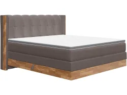 Boxspringbett MATTERHORN dunkelgrau 200x200cm flexibel