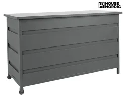 HOUSE NORDIC Gartentruhe CASSIS aluminium grau