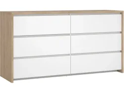 Kommode NEXT 6 Schubladen 157.1x48.1x83.8cm jackson eiche glitzernd / matt